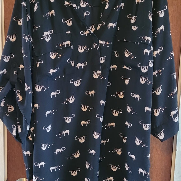 HARPER GEORGETTE PULLOVER 3/4 SLEEVE BLOUSE, size 5 - Picture 9 of 15